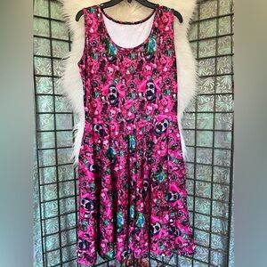 Hot Pink Horror Swing Dress
